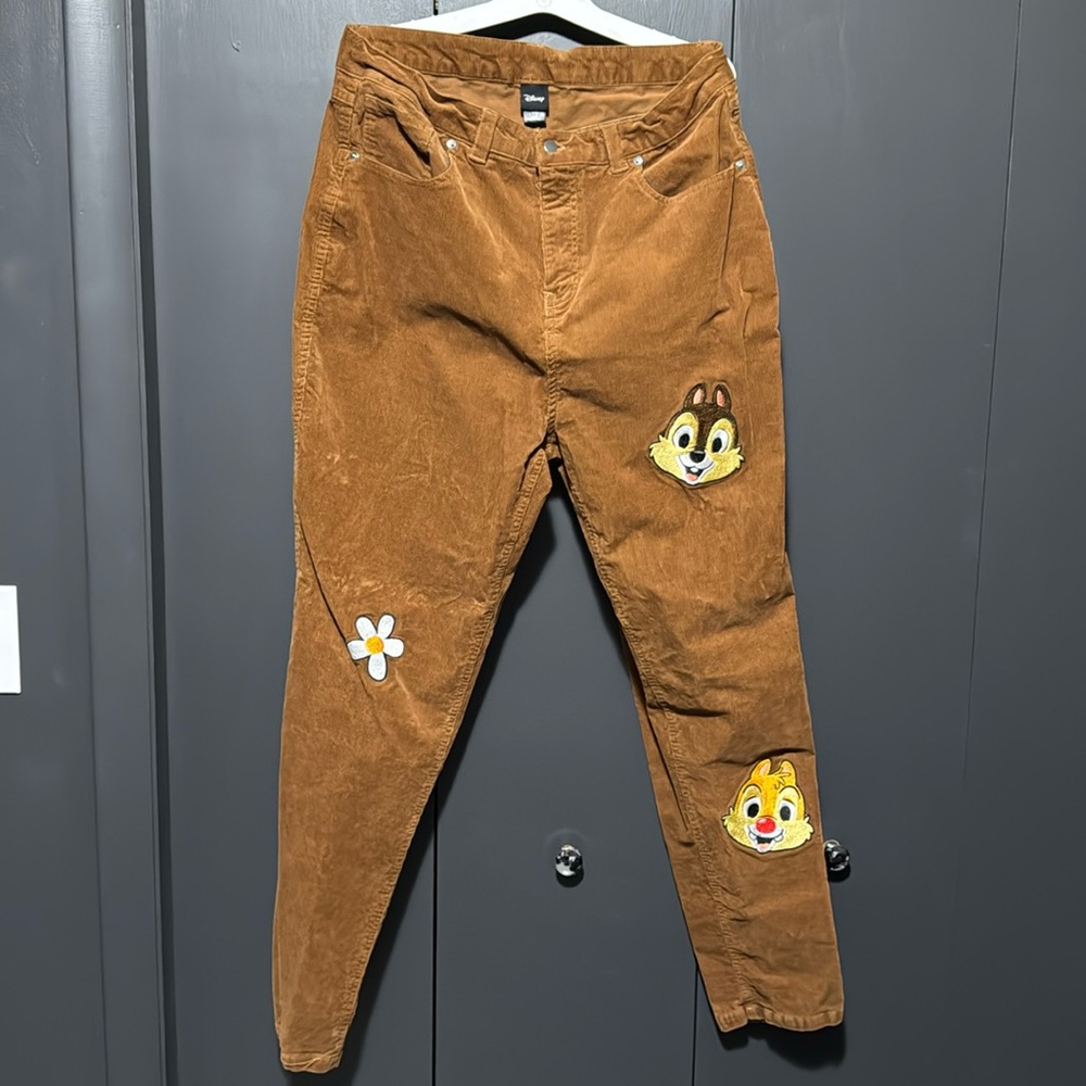 Disney Chip N’ Dale size 13 women’s corduroy pants brown